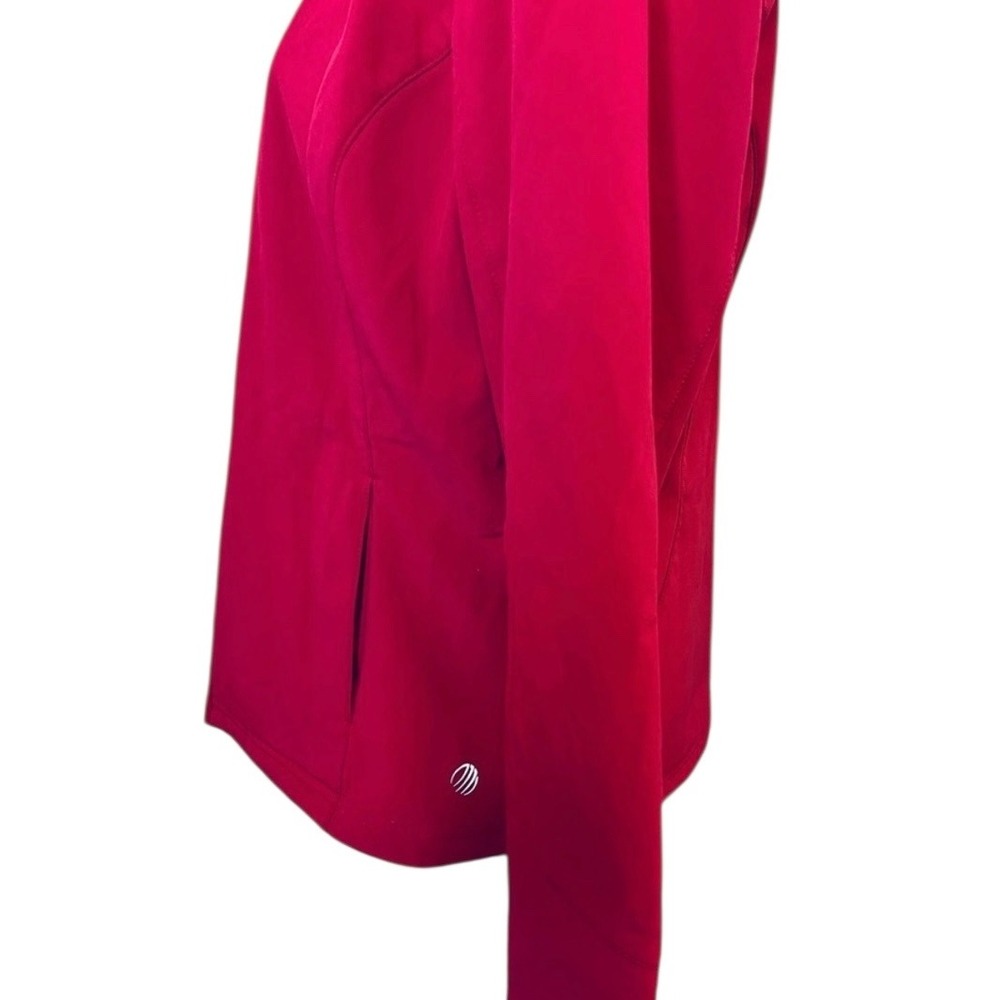 MPG Sport Women's Large Cranberry Full Zip Jacket Athletic Activewear Waterproof - Picture 7 of 8